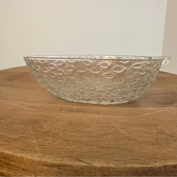 Vintage Strawberry Glass Trinket Candy Dish Textured Cottage Core Fruit Whimsy - Picture 2 of 12